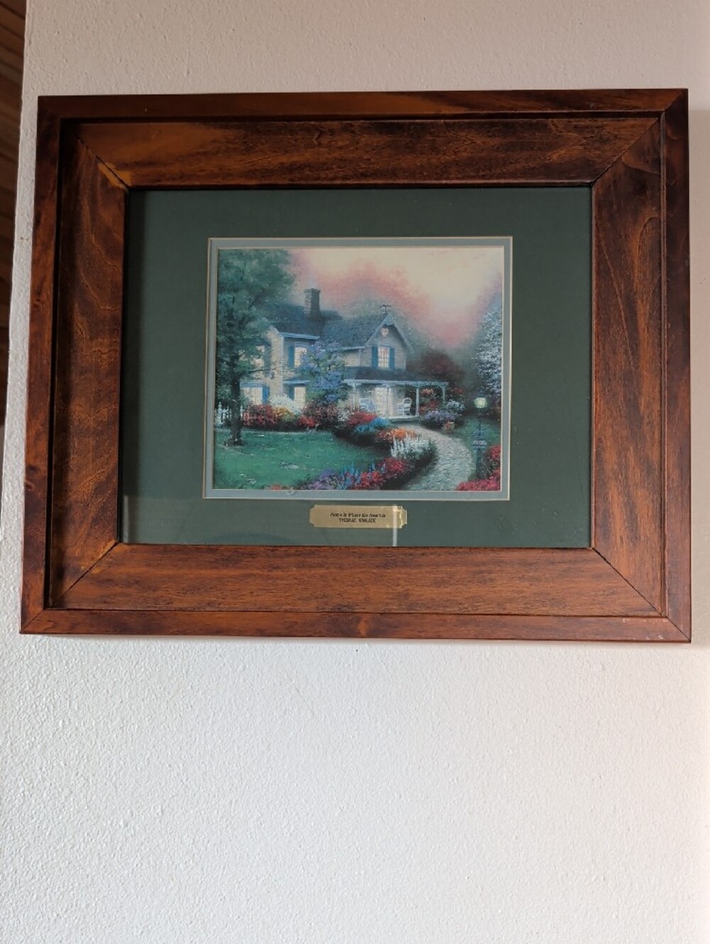 Thomas Kinkade, Home Is Where The Heart Is. Wooden Framed.